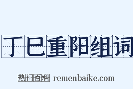 丁巳重阳组词是什么意思的图片